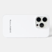 Moderne Schwarz-Weiß-Monogramm-Name Case-Mate iPhone Hülle (Rückseite (Horizontal))
