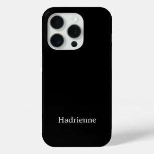 Moderne Schwarz-Weiß-Monogramm-Name Case-Mate iPhone Hülle