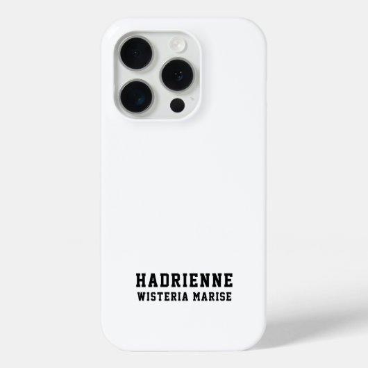 Moderne Schwarz-Weiß-Monogramm-Name Case-Mate iPhone Hülle (Rückseite)