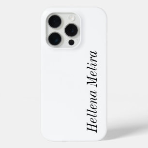 Moderne Schwarz-Weiß-Monogramm-Name Case-Mate iPhone Hülle