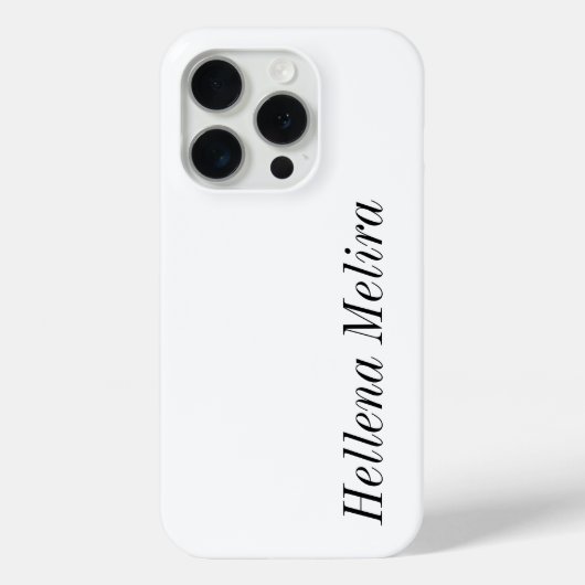 Moderne Schwarz-Weiß-Monogramm-Name Case-Mate iPhone Hülle (Rückseite)