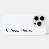 Moderne Schwarz-Weiß-Monogramm-Name Case-Mate iPhone Hülle (Rückseite (Horizontal))