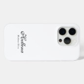 Moderne Schwarz-Weiß-Monogramm-Name Case-Mate iPhone Hülle (Rückseite (Horizontal))