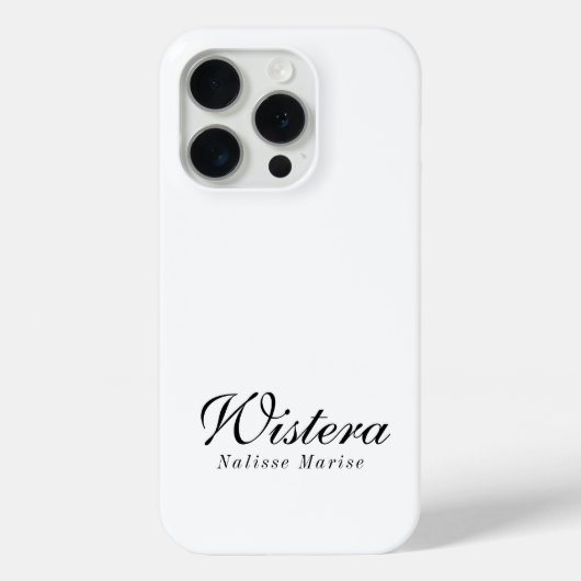 Moderne Schwarz-Weiß-Monogramm-Name Case-Mate iPhone Hülle (Rückseite)
