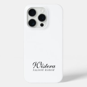 Moderne Schwarz-Weiß-Monogramm-Name Case-Mate iPhone Hülle