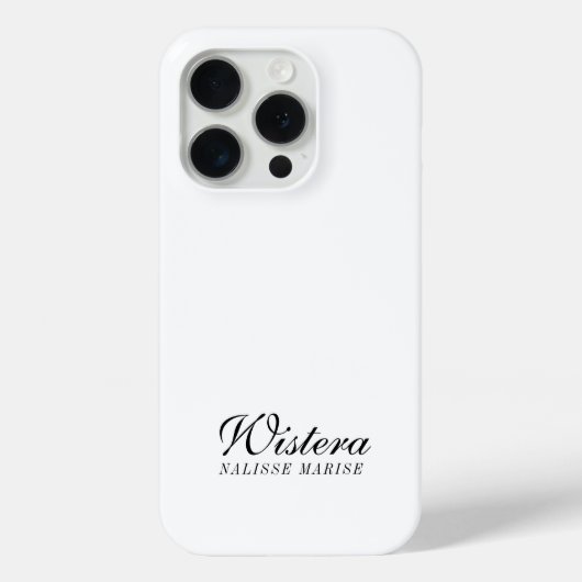 Moderne Schwarz-Weiß-Monogramm-Name Case-Mate iPhone Hülle (Rückseite)
