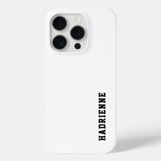 Moderne Schwarz-Weiß-Monogramm-Name Case-Mate iPhone Hülle (Rückseite)