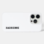 Moderne Schwarz-Weiß-Monogramm-Name Case-Mate iPhone Hülle (Rückseite (Horizontal))
