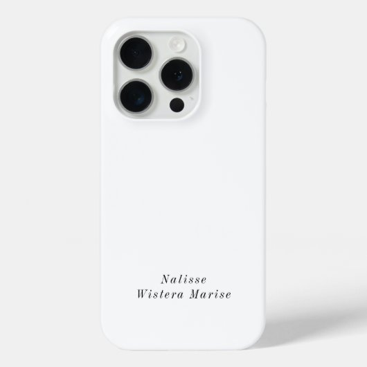 Moderne Schwarz-Weiß-Monogramm-Name Case-Mate iPhone Hülle (Rückseite)