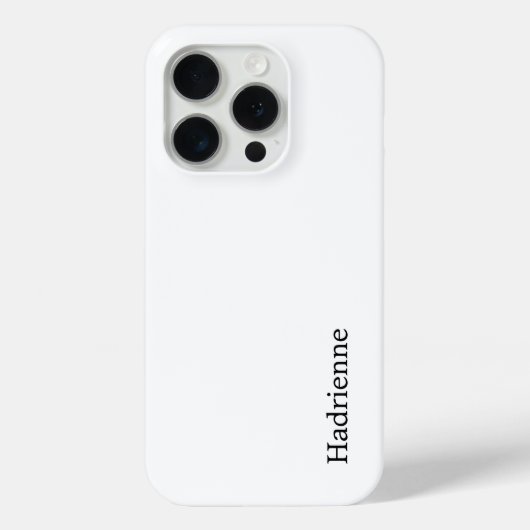 Moderne Schwarz-Weiß-Monogramm-Name Case-Mate iPhone Hülle (Rückseite)