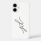 Moderne Schwarz-Weiß-Monogramm-Name Case-Mate iPhone Hülle (Rückseite)