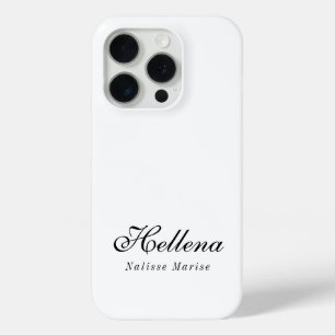Moderne Schwarz-Weiß-Monogramm-Name Case-Mate iPhone Hülle