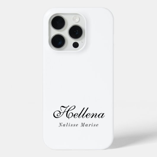 Moderne Schwarz-Weiß-Monogramm-Name Case-Mate iPhone Hülle (Rückseite)