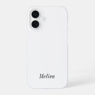 Moderne Schwarz-Weiß-Monogramm-Name iPhone 16 Hülle