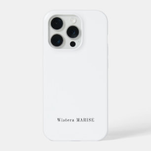 Moderne Schwarz-Weiß-Monogramm-Name iPhone 15 Pro Hülle