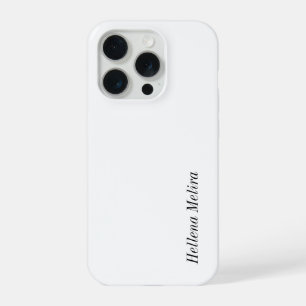 Moderne Schwarz-Weiß-Monogramm-Name iPhone 15 Pro Hülle