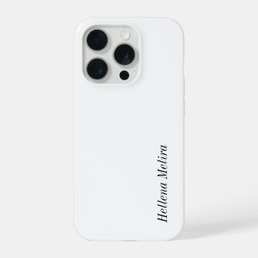 Moderne Schwarz-Weiß-Monogramm-Name iPhone Hülle (Rückseite)