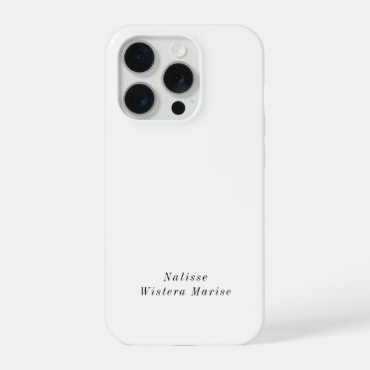 Moderne Schwarz-Weiß-Monogramm-Name iPhone Hülle (Rückseite)