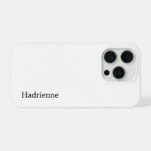 Moderne Schwarz-Weiß-Monogramm-Name iPhone Hülle (Rückseite (Horizontal))