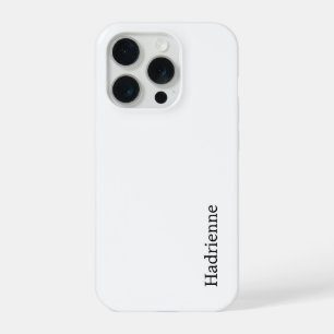 Moderne Schwarz-Weiß-Monogramm-Name iPhone 15 Pro Hülle