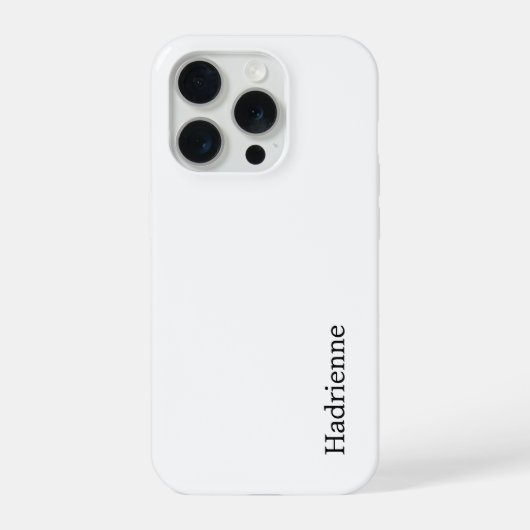 Moderne Schwarz-Weiß-Monogramm-Name iPhone Hülle (Rückseite)