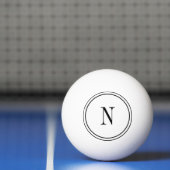 Moderne Schwarz-Weiß-Monogramm Tischtennisball (Netto)
