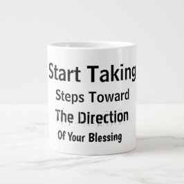 Moderne Schwarz-Weiß-Motivation für den Alltag Jumbo-Tasse