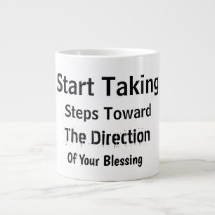 Moderne Schwarz-Weiß-Motivation für den Alltag Jumbo-Tasse