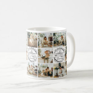 Moderne Schwarz-Weiß-Multifoto-Collage - Sake Kaffeetasse