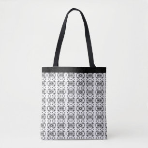 Moderne Schwarz-Weiß-Muster Tasche