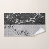 Moderne Schwarz-Weiß-Noten Badhandtuch Set (Handtuch)