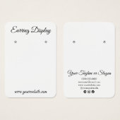 Moderne Schwarz-Weiß-Ohrring-Grafikkarte (Vorne & Hinten)