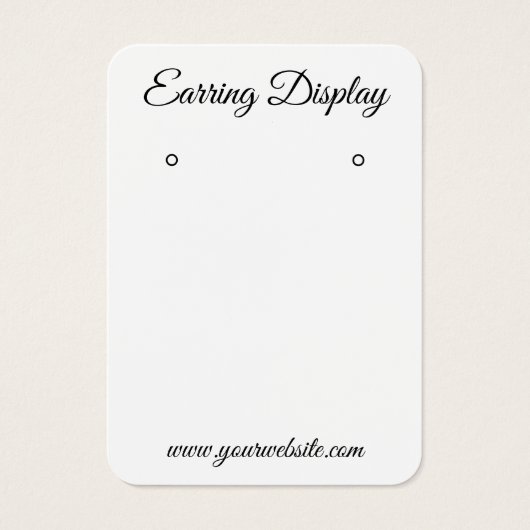 Moderne Schwarz-Weiß-Ohrring-Grafikkarte (Vorderseite)