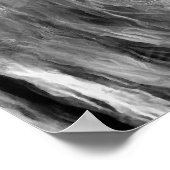 Moderne Schwarz-Weiß-Ölmalerei auf König Löwen, Poster (Ecke)