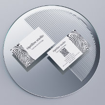 Moderne Schwarz-Weiß-Op-Art-Geschäftskarte