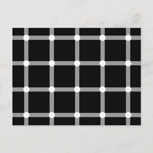Moderne Schwarz-Weiß-optische Illusion Postkarte (Vorderseite)