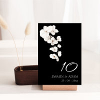 Moderne Schwarz-Weiß-Orchideen-Blume Hochzeit