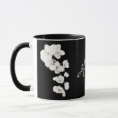 Moderne Schwarz-Weiß-Orchideen Tasse (Links)
