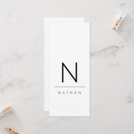 Moderne Schwarz-Weiß-Platzkarte Einladung