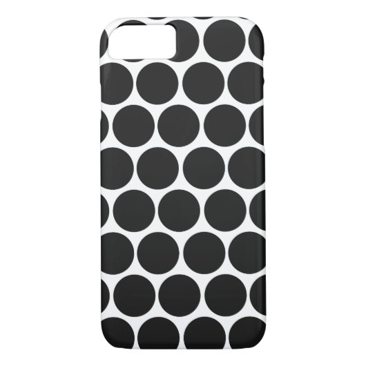 MODERNE SCHWARZ-WEISS POLKA-DOTS Case-Mate iPhone HÜLLE (Rückseite)