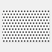 Moderne Schwarz-Weiß-Polka-Dots Gemustert Geschenkpapier Set (Vorderseite 3)