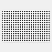 Moderne Schwarz-Weiß-Polka-Dots Gemustert Geschenkpapier Set (Vorderseite 2)