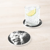 Moderne Schwarz & Weiß Pop Kunst, Dichtung und Mus Getränkeuntersetzer (Seite)