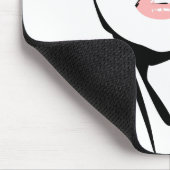 Moderne Schwarz-Weiß-Porträtmalerin minimalistisch Mousepad (Ecke)