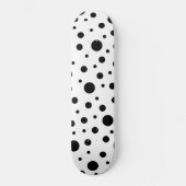Moderne Schwarz-Weiß-Punkte Skateboard (Vorderseite)