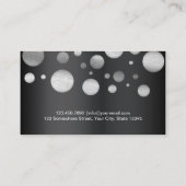 Moderne Schwarz-Weiß-Punkte spielen richtig Visitenkarte (Rückseite)