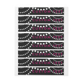 Moderne Schwarz-Weiß-Punktumrandung um Labels Rundum-Adressaufkleber (Bogen)