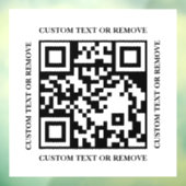 Moderne Schwarz-Weiß-QR-Code-Fensterfolie-Menü Fensteraufkleber (Blatt 3)