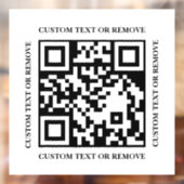 Moderne Schwarz-Weiß-QR-Code-Fensterfolie-Menü Fensteraufkleber (Blatt 2)