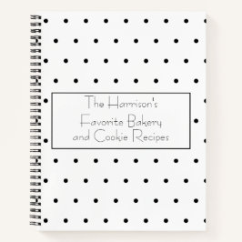 Moderne Schwarz-Weiß-Rezeptororganisation Notizblock